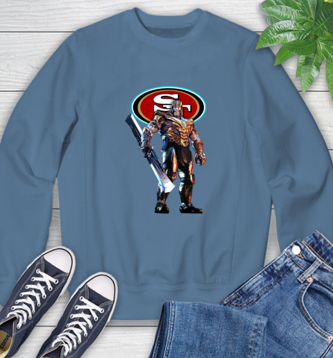 NFL Thanos Gauntlet Avengers Endgame Football San Francisco 49ers Sweatshirt 7