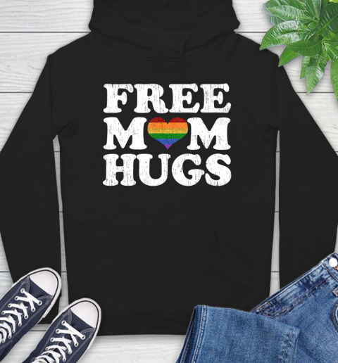 Nurse Shirt Vintage Free Mom hugs Rainbow heart shirt love LGBT pride T Shirt Hoodie