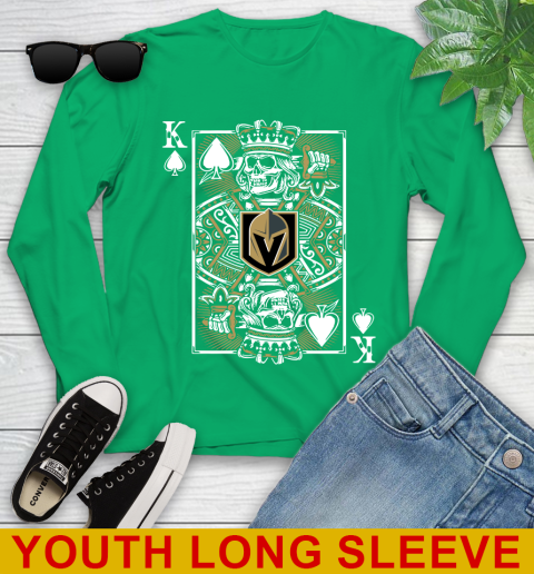 Vegas Golden Knights NHL Hockey The King Of Spades Death Cards Shirt Youth Long Sleeve 7