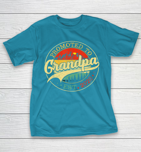 GrandFather gift shirt Mens Vintage Promoted To Grandpa 2020 Pregnancy Announcement Gift T Shirt T-Shirt 7