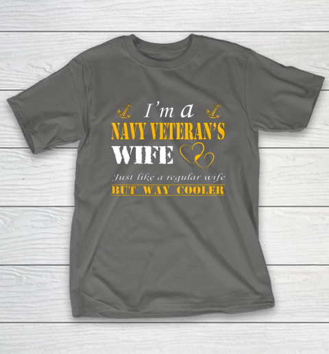 Womens I am a Navy veterans wife t shirt Navy veteran T-Shirt 8
