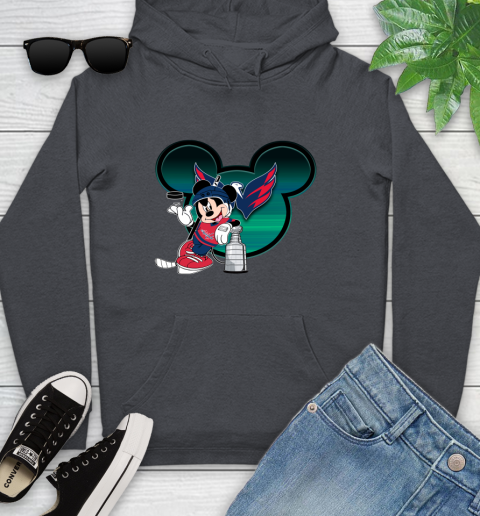 NHL Washington Capitals Stanley Cup Mickey Mouse Disney Hockey T Shirt Youth Hoodie 8