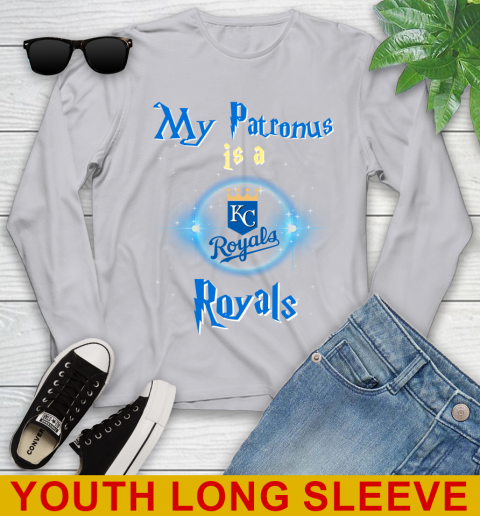 MLB Baseball Harry Potter My Patronus Is A Kansas City Royals Youth Long Sleeve 5