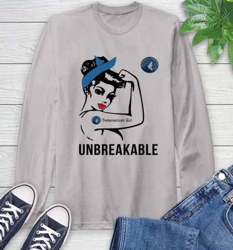 NBA Minnesota Timberwolves Girl Unbreakable Basketball Sports Long Sleeve T-Shirt 11