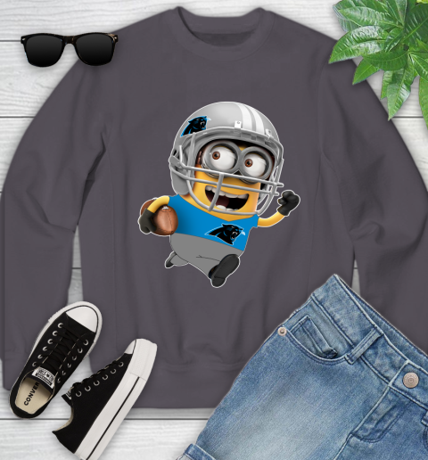 NFL Carolina Panthers Minions Disney Football Sports Youth Sweatshirt 6