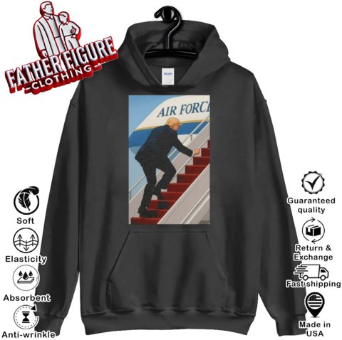 Trump Air Force One Stumble Shirt Viral Moment 2025 Hoodie