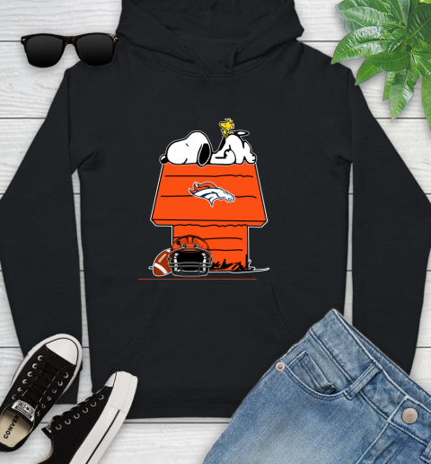 Denver Broncos NFL Football Snoopy Woodstock The Peanuts Movie Youth Hoodie 2
