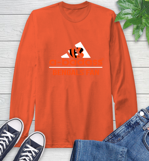 NFL A Badass Cincinnati Bengals Fan Adidas Football Sports 1 Long Sleeve T-Shirt 4