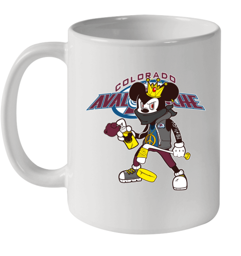 Colorado Avalanche NHL Hockey Mickey Peace Sign Sports Ceramic Mug 11oz