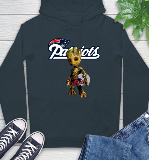 New England Patriots NFL Football Groot Marvel Guardians Of The Galaxy Hoodie 7