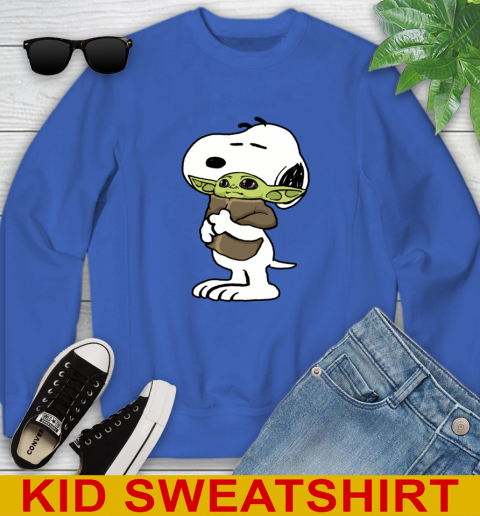 Snoopy Hugging Baby Yoda Shirt 119