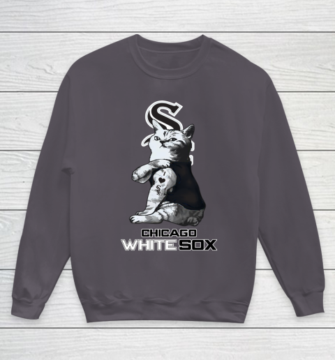 MLB Baseball My Cat Loves Chicago White Sox Youth Sweatshirt 5