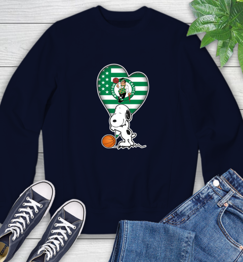 Boston Celtics NBA Basketball The Peanuts Movie Adorable Snoopy Sweatshirt 3