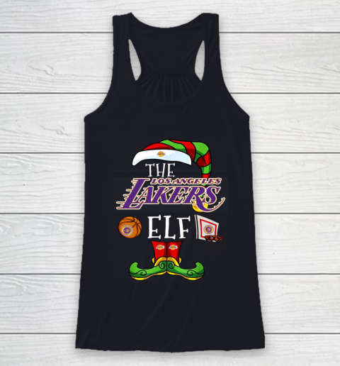 Los Angeles Lakers Christmas ELF Funny NBA Racerback Tank 8 Los Angeles Lakers Christmas ELF Funny NBA Racerback Tank - Image 8