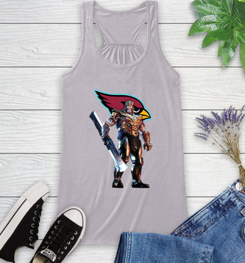 NFL Thanos Gauntlet Avengers Endgame Football Arizona Cardinals Racerback Tank 5
