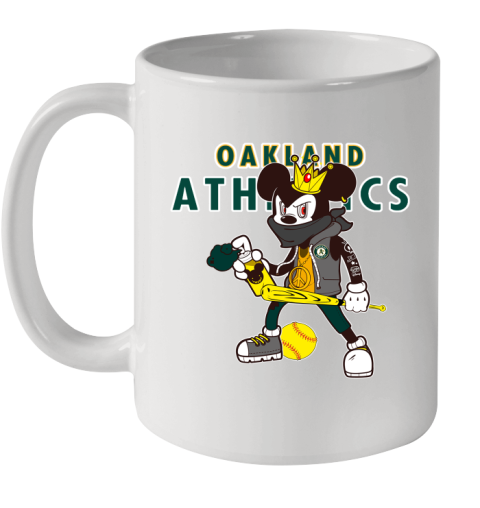 Oakland Athletics MLB Baseball Mickey Peace Sign Sports Ceramic Mug 11oz