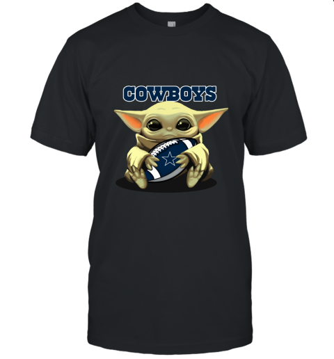 Baby Yoda Loves The Dallas Cowboys Star Wars NFL Unisex Jersey Tee