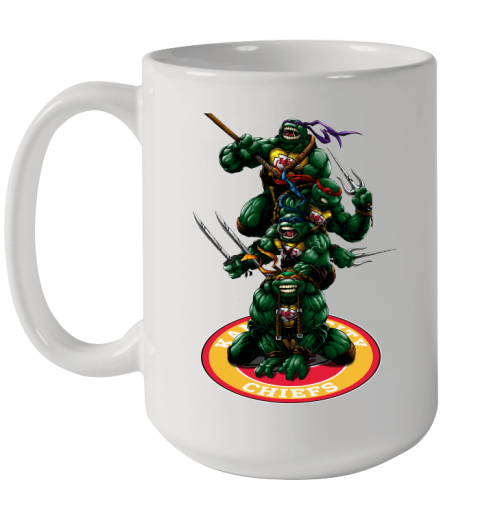 NFL Football Kansas City Chiefs Teenage Mutant Ninja Turtles Shirt Ceramic Mug 15oz