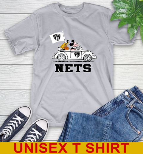 NBA Basketball Brooklyn Nets Pluto Mickey Driving Disney Shirt T-Shirt 6