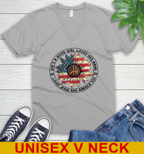 America sunflower she's a good girl loves her mama shirt 44