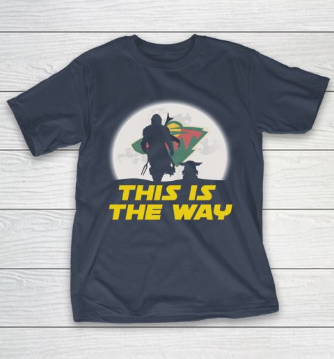Minnesota Wild NHL Ice Hockey Star Wars Yoda And Mandalorian This Is The Way T-Shirt 3