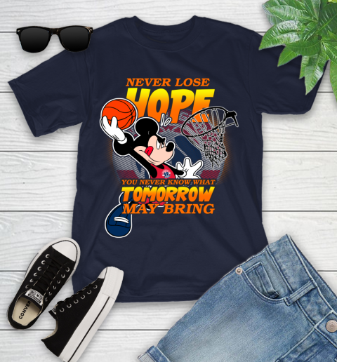 Washington Wizards NBA Basketball Mickey Disney Never Lose Hope Youth T-Shirt 2