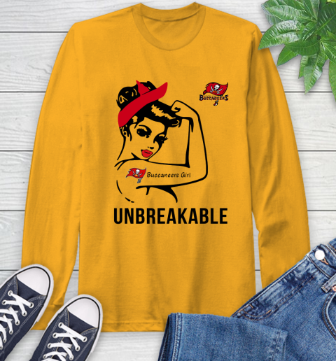 NFL Tampa Bay Buccaneers Girl Unbreakable Football Sports Long Sleeve T-Shirt 2
