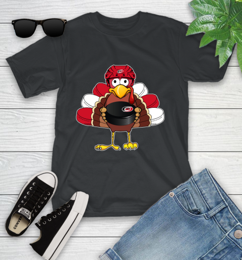 Carolina Hurricanes Turkey Thanksgiving Day Youth T-Shirt 2