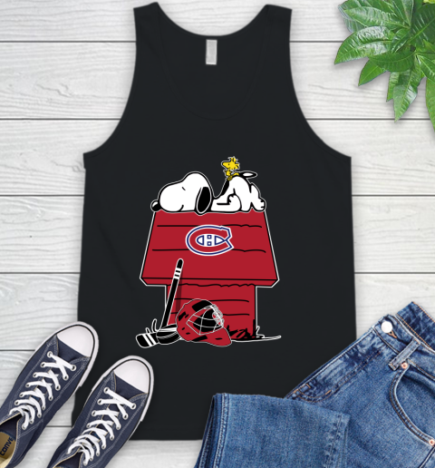 Montreal Canadiens NHL Hockey Snoopy Woodstock The Peanuts Movie Tank Top 2