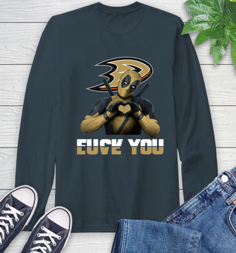 NHL Deadpool Love You Fuck You Hockey Sports Long Sleeve T-Shirt 9