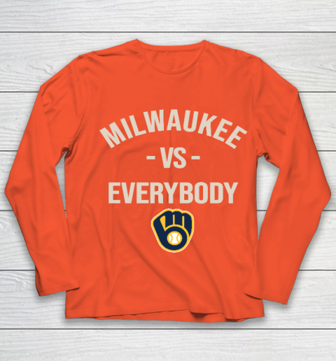 Milwaukee Brewers Vs Everybody Youth Long Sleeve 3