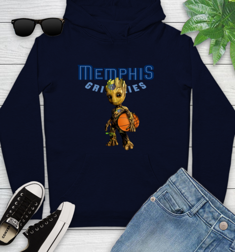 Memphis Grizzlies NBA Basketball Groot Marvel Guardians Of The Galaxy Youth Hoodie 4