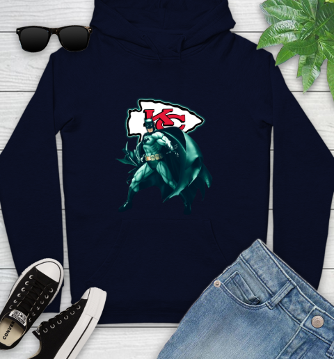 NFL Batman Football Sports Kansas City Chiefs Youth Hoodie 4