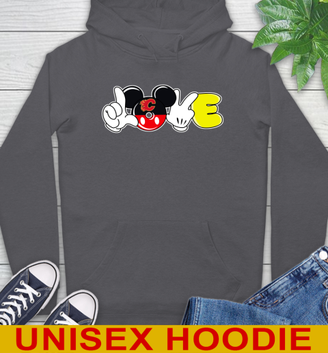 Calgary Flames NHL Hockey Love Mickey Disney Sports Hoodie 7