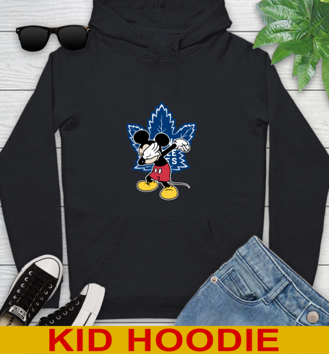 Toronto Maple Leafs NHL Hockey Dabbing Mickey Disney Sports Youth Hoodie 2