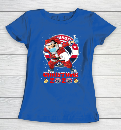 Washington Wizards Funny Santa Claus Dabbing Christmas 2020 NBA Women's T-Shirt 8