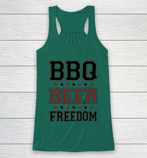 BBQ Beer Freedom Trump Fan Racerback Tank 6