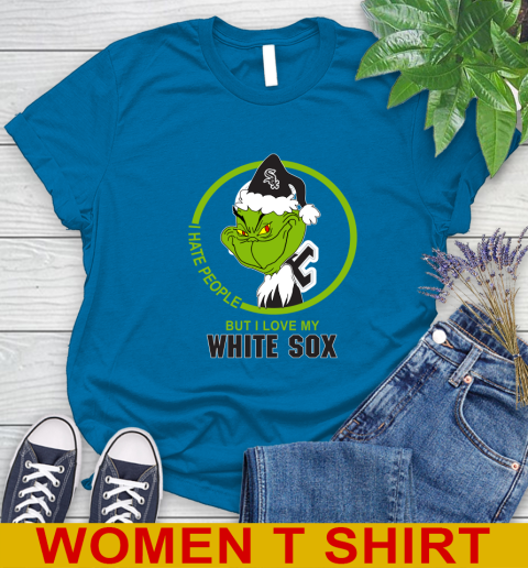 Chicago White Sox MLB Grinch I Hate People But I Love My Favorite Baseball Team 95
