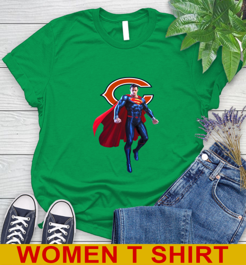 NFL Superman DC Sports Football Chicago Bears Women's T-Shirt 6