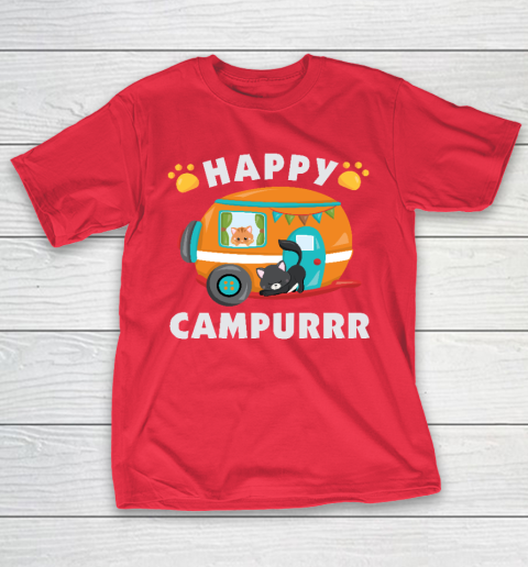 Happy Campurrr Camping With Cats RV Glamping Designs T-Shirt 19