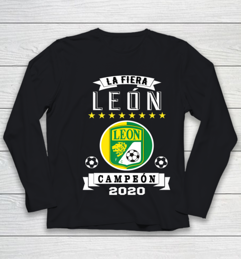 Club Leon Campeon 2020 Futbol Mexicano La Fiera Youth Long Sleeve