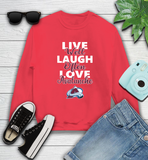 NHL Hockey Colorado Avalanche Live Well Laugh Often Love Shirt Sweatshirt 11