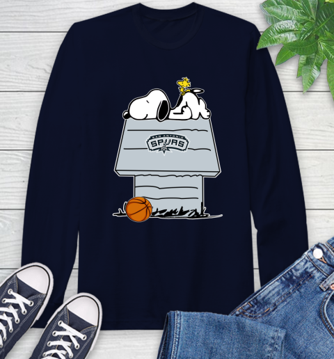 San Antonio Spurs NBA Basketball Snoopy Woodstock The Peanuts Movie Long Sleeve T-Shirt 4