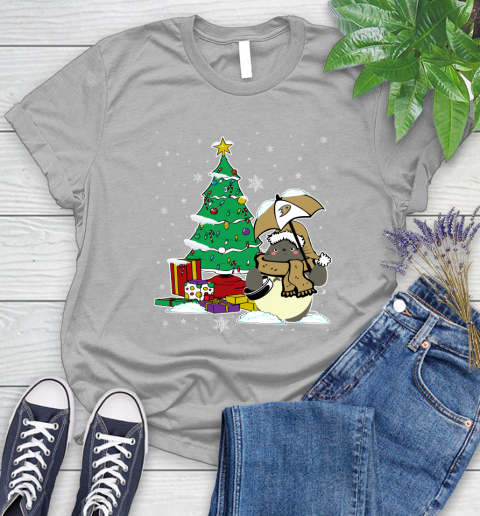 Anaheim Ducks NHL Hockey Cute Tonari No Totoro Christmas Sports Women's T-Shirt 5
