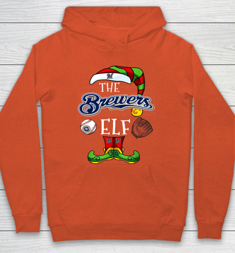 Milwaukee Brewers Christmas ELF Funny MLB Hoodie 3
