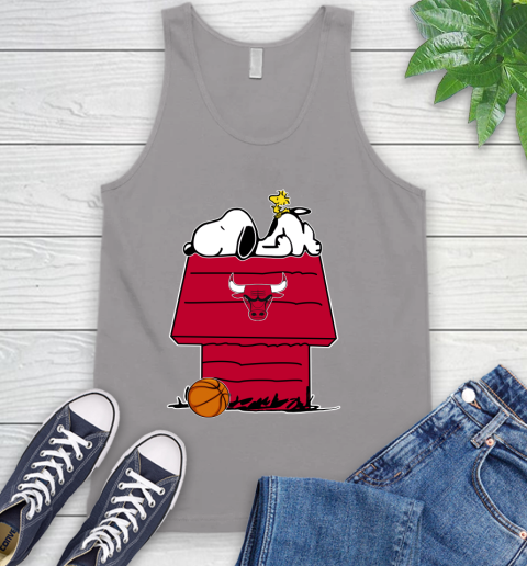 Chicago Bulls NBA Basketball Snoopy Woodstock The Peanuts Movie Tank Top 4