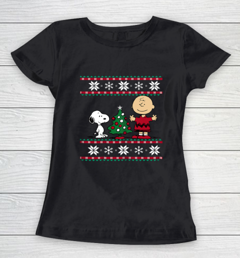 Peanuts Snoopy and Charlie Christmas Women's T-Shirt