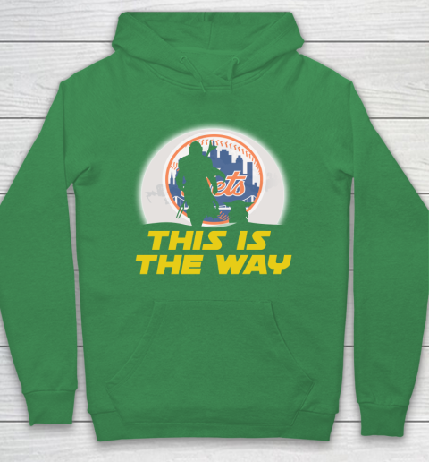 New York Mets MLB Baseball Star Wars Yoda And Mandalorian This Is The Way Hoodie 5