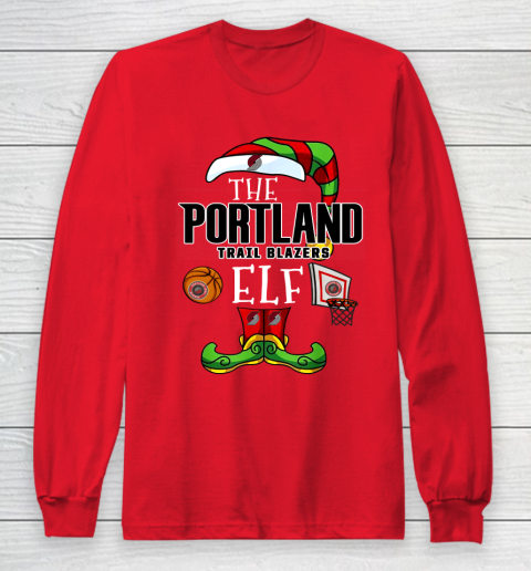 Portland Trail Blazers Christmas ELF Funny NBA Long Sleeve T-Shirt 7