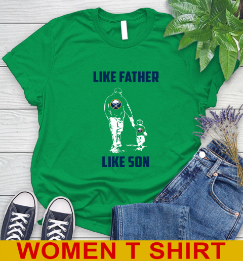 Buffalo Sabres NHL Hockey Like Father Like Son Sports Women's T-Shirt 7
